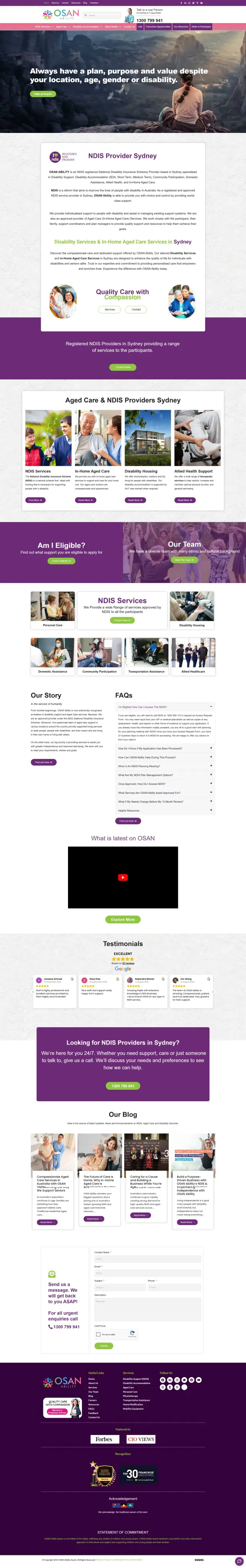OSAN Ability website design by DSIGNS Australia