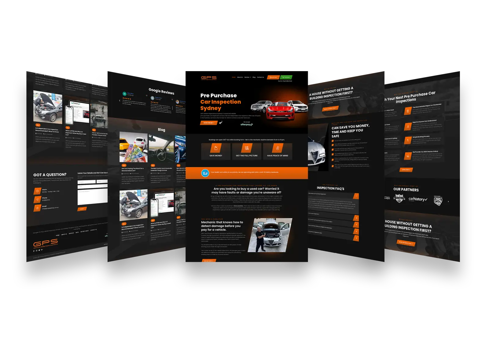 GPS Vehicle Inspections — website by DSIGNS Sydney